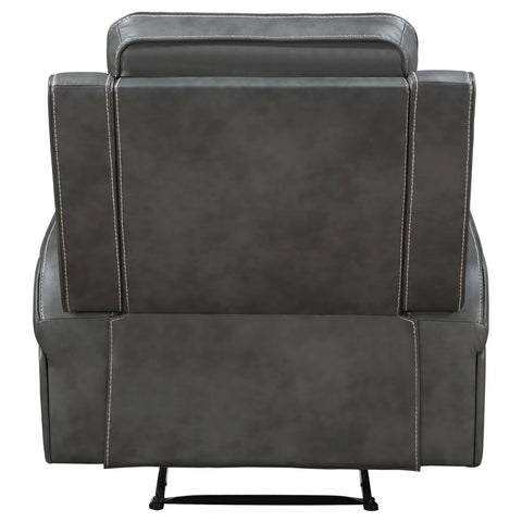 Salizar Upholstered Track Arm Recliner GreyGrey