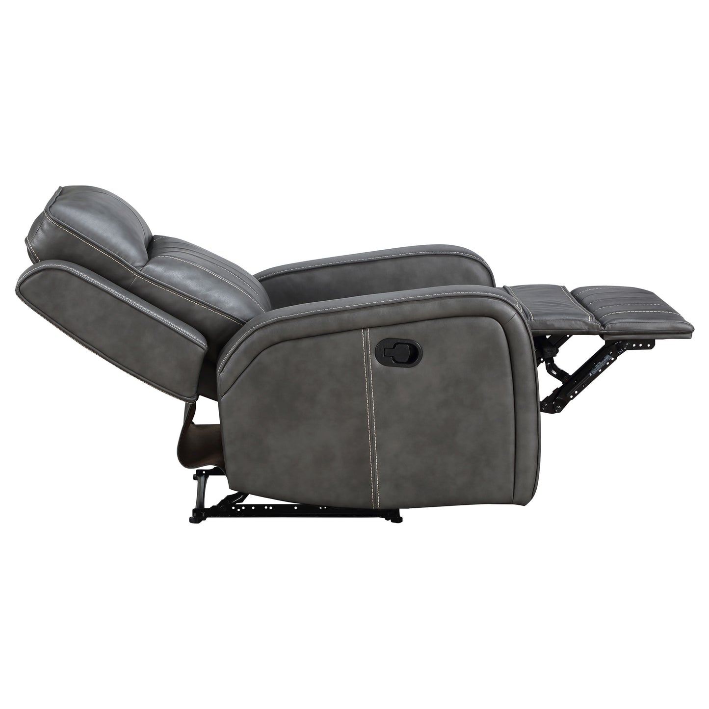 prentiss upholstered track arm recliner grey