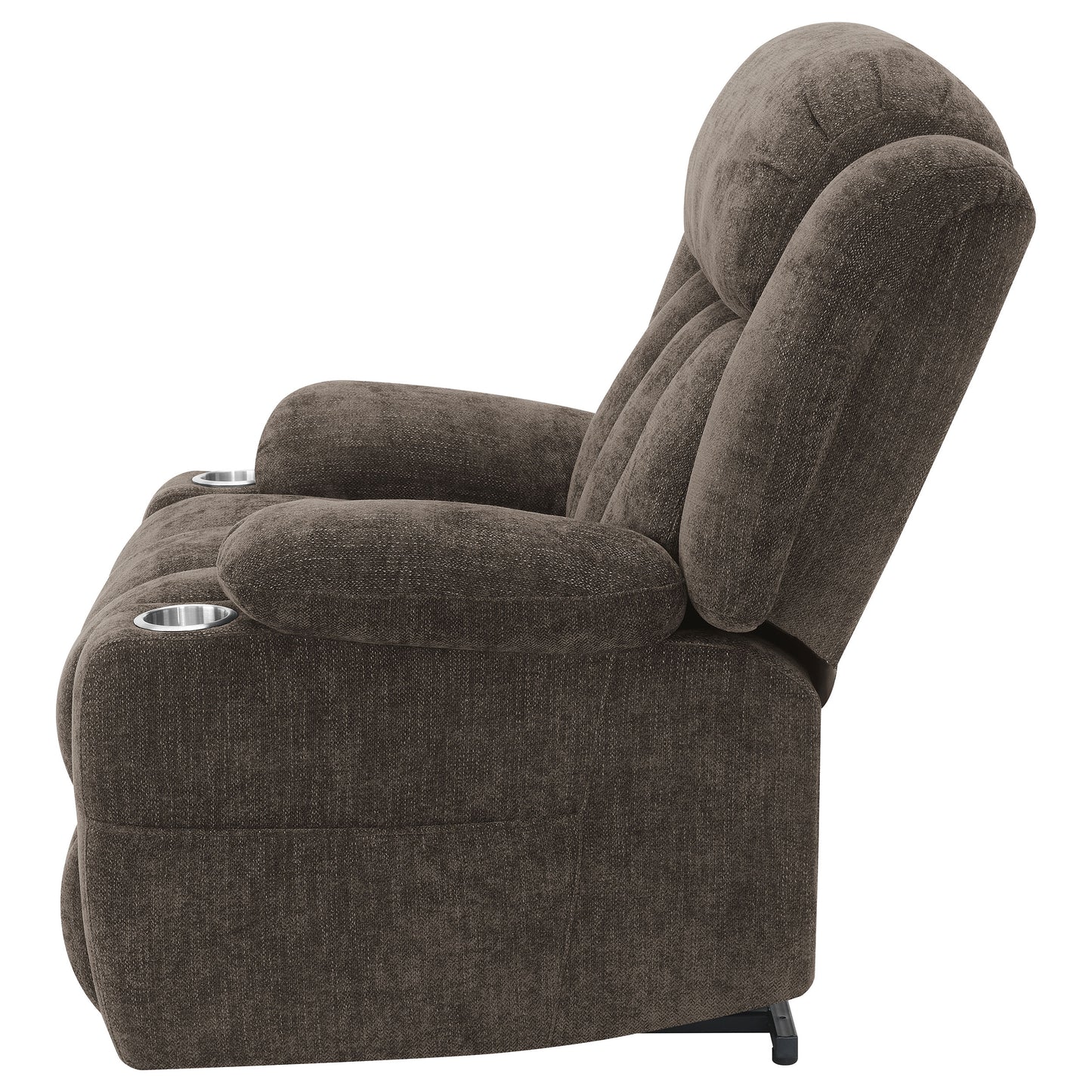 riona upholstered power lift recliner chair dark brown