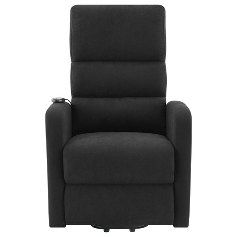 Ayelet Upholstered Power Lift Recliner with Remote Black