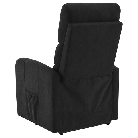 Ayelet Upholstered Power Lift Recliner with Remote Black