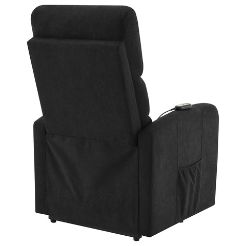 Ayelet Upholstered Power Lift Recliner with Remote Black