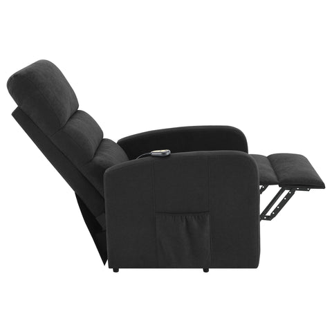 Ayelet Upholstered Power Lift Recliner with Remote Black
