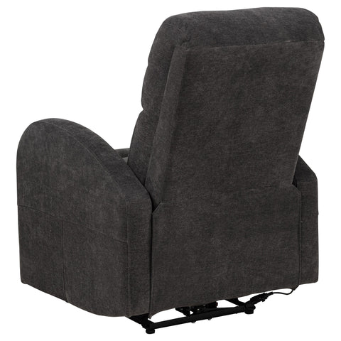 Alevera Fabric Upholstered Power Recliner Chair Charcoal Grey