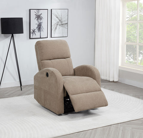 Alevera Fabric Upholstered Power Recliner Chair Camel