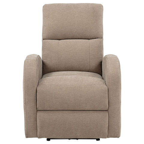 Alevera Fabric Upholstered Power Recliner Chair Camel