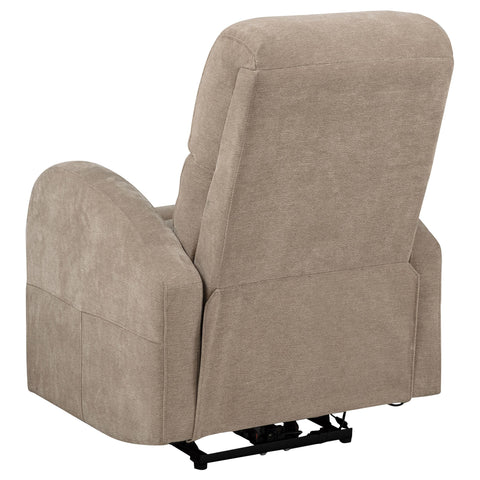 Alevera Fabric Upholstered Power Recliner Chair Camel