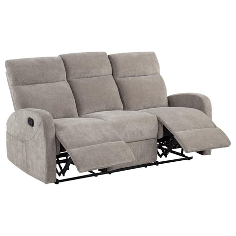 Campus 2-piece Chenille Manual Reclining Sofa Set Sand