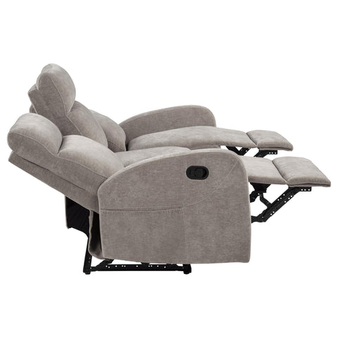 Campus 2-piece Chenille Manual Reclining Sofa Set Sand