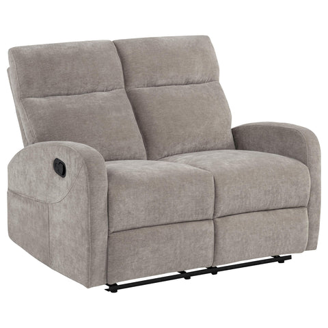 Campus 2-piece Chenille Manual Reclining Sofa Set Sand
