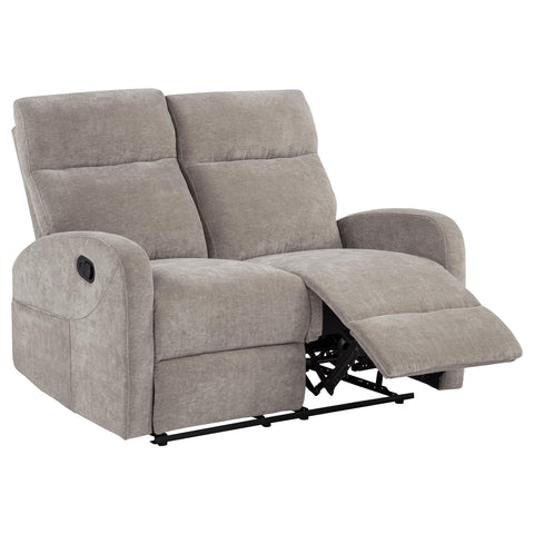 Campus 2-piece Chenille Manual Reclining Sofa Set Sand