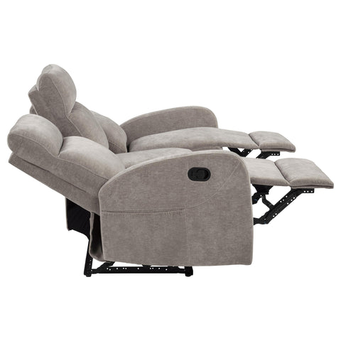 Campus Chenille Manual Reclining Sofa Sand