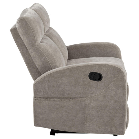 Campus Chenille Manual Reclining Loveseat Sand