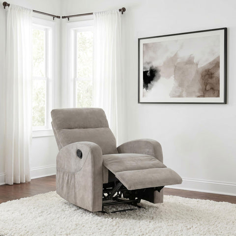Campus Chenille Manual Recliner Sand