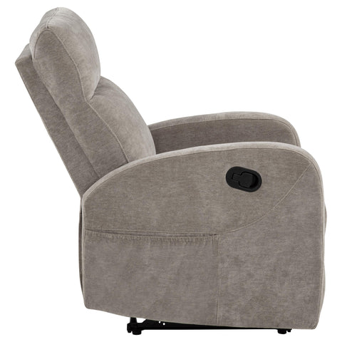 Campus Chenille Manual Recliner Sand