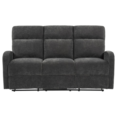 Campus Chenille Manual Reclining Sofa Charcoal Grey