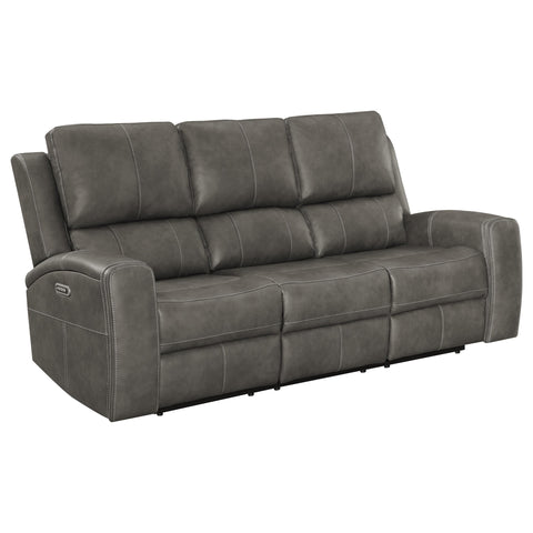 Roanne Triple Power Reclining Sofa Charcoal