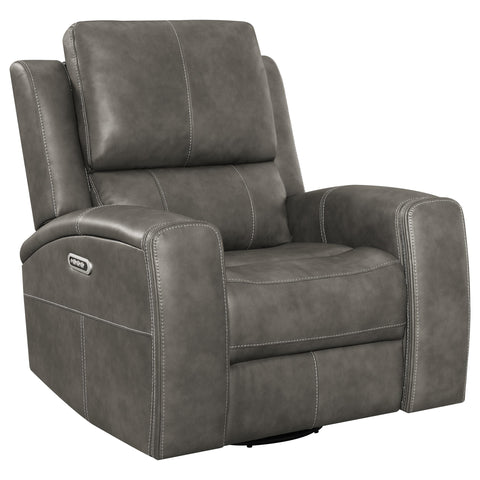 Roanne Triple Power Swivel Glider Recliner Charcoal