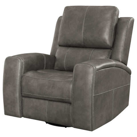 Roanne Triple Power Swivel Glider Recliner Charcoal