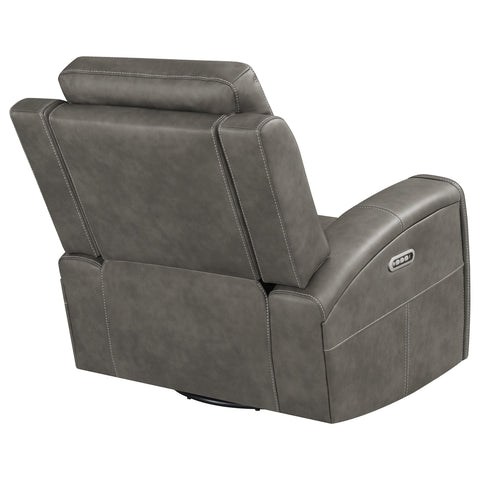 Roanne Triple Power Swivel Glider Recliner Charcoal