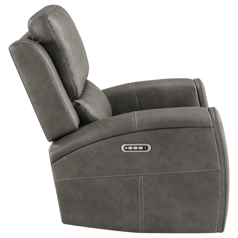 Roanne Triple Power Swivel Glider Recliner Charcoal