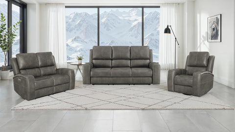 Roanne Triple Power Swivel Glider Recliner Charcoal