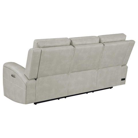 Roanne 2-piece Triple Power Reclining Sofa Set Grey
