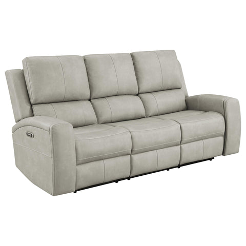 Roanne Triple Power Reclining Sofa Grey