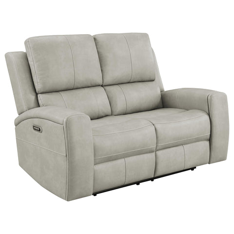 Roanne Triple Power Reclining Loveseat Grey