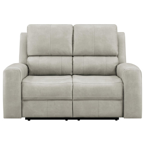 Roanne Triple Power Reclining Loveseat Grey