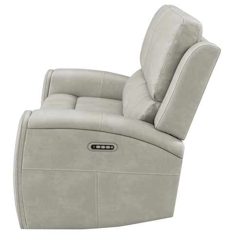Roanne Triple Power Reclining Loveseat Grey