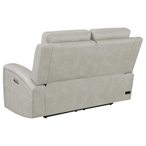 Roanne Triple Power Reclining Loveseat Grey