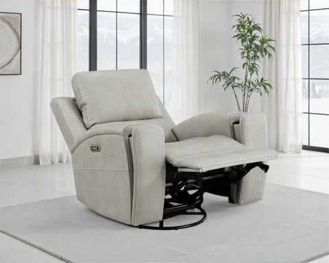 Roanne Triple Power Swivel Glider Recliner Grey