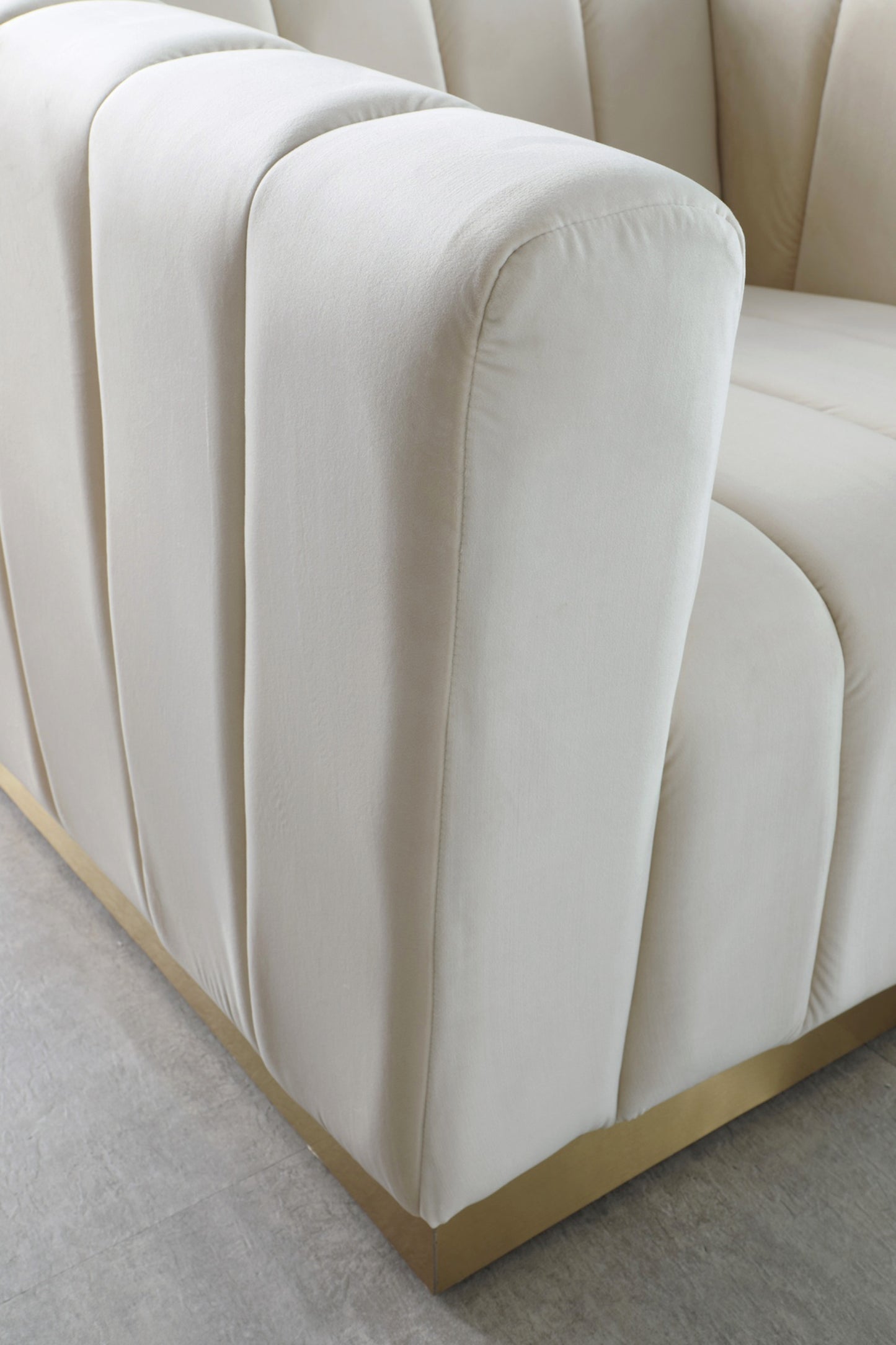 mitzy cream velvet chair c