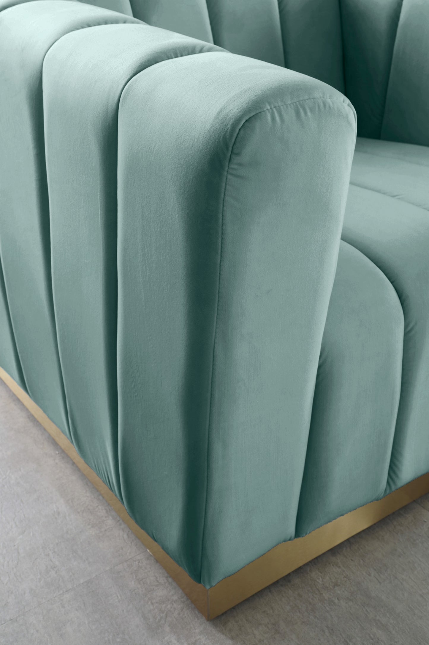 mitzy mint velvet chair c