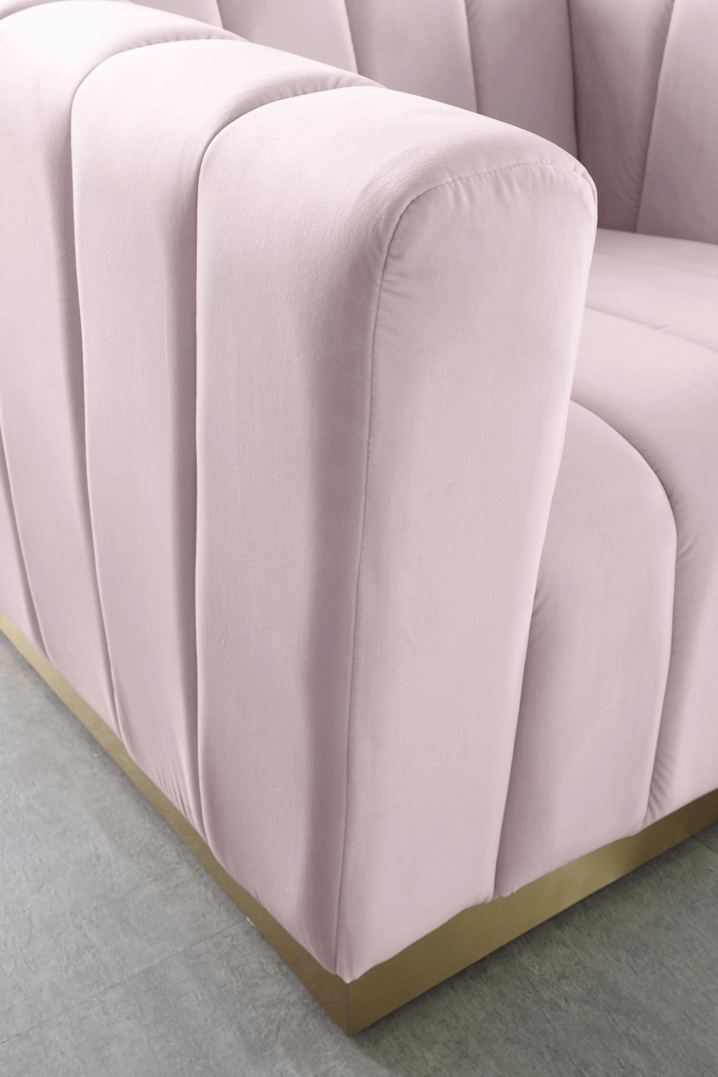 mitzy pink velvet chair c