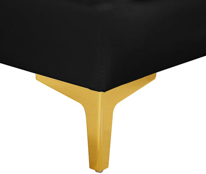 Julia Black Velvet Armless Chair Armless