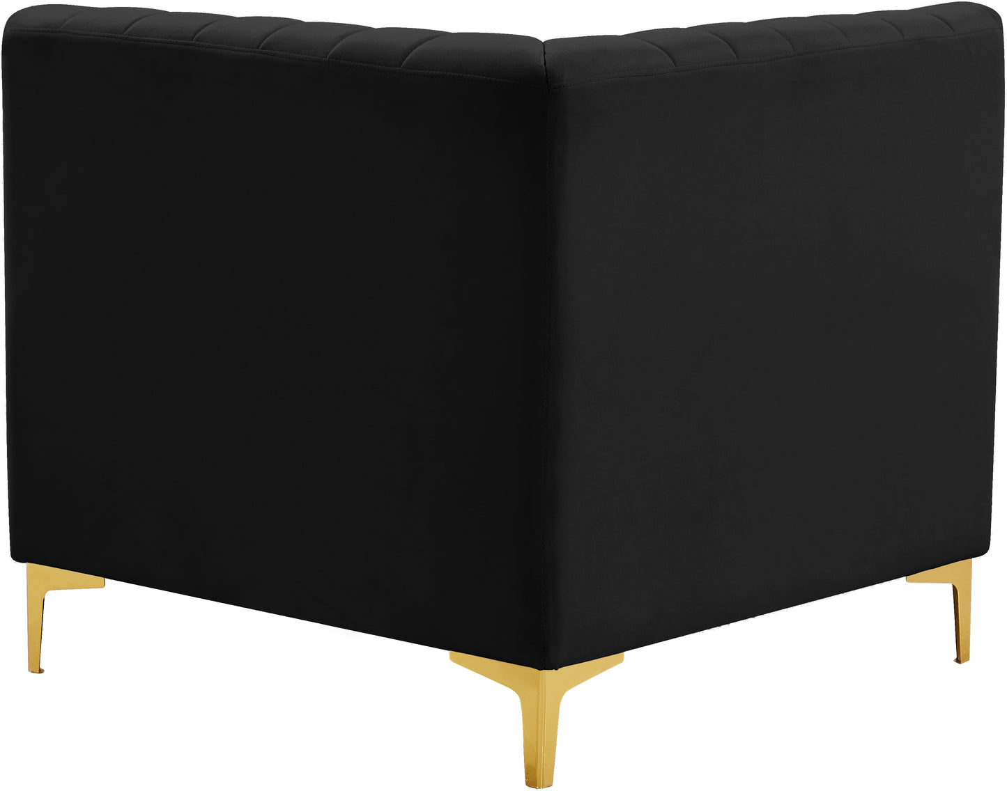 julia black velvet corner chair corner