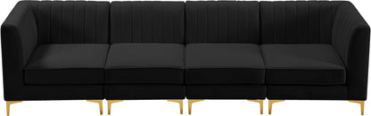 Julia Black Velvet Modular Sofa S119