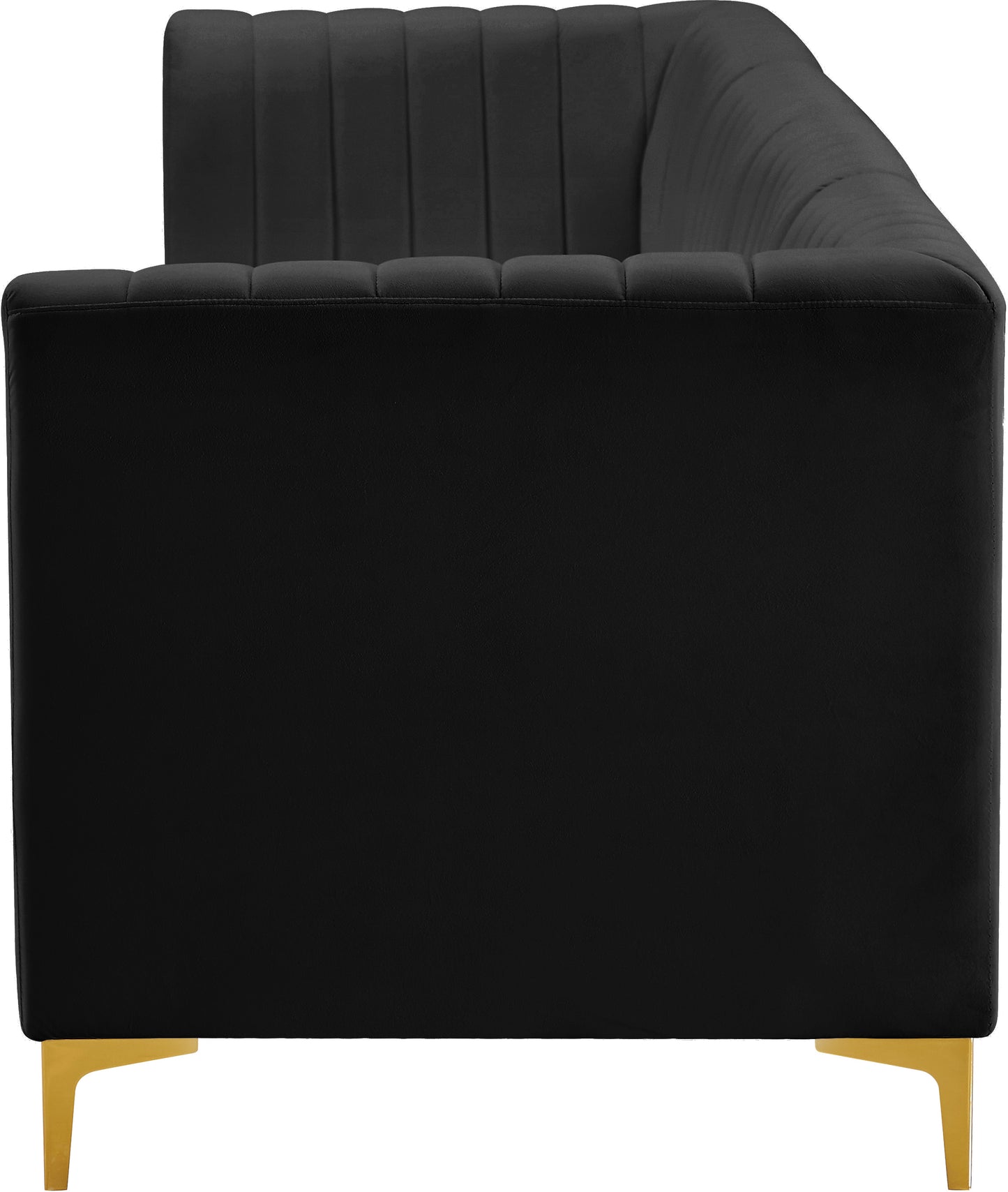 julia black velvet modular sofa s119