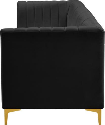 Julia Black Velvet Modular Sofa S119