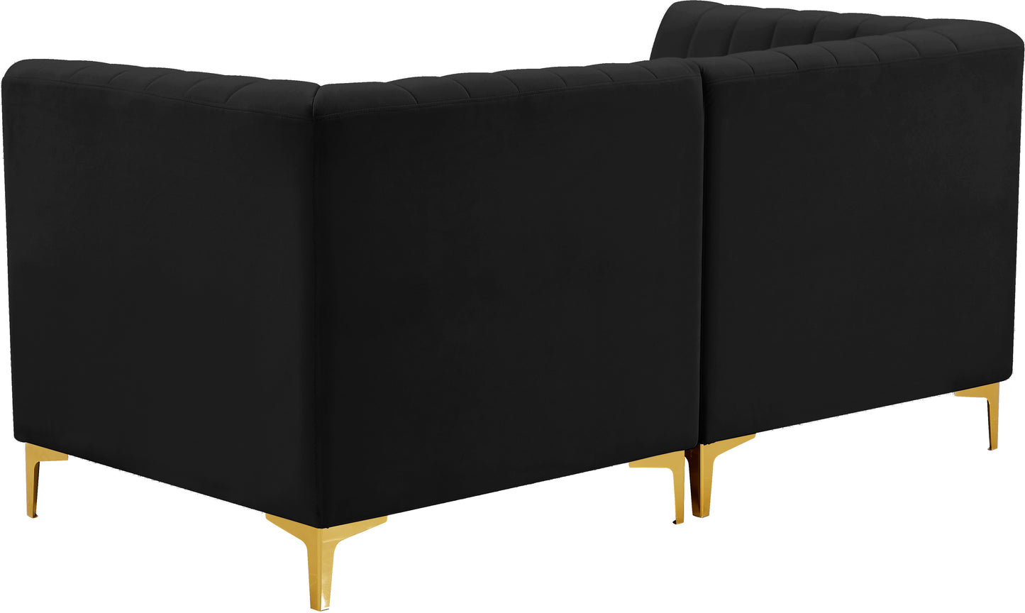 julia black velvet modular sofa s67