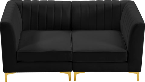 Julia Black Velvet Modular Sofa S67