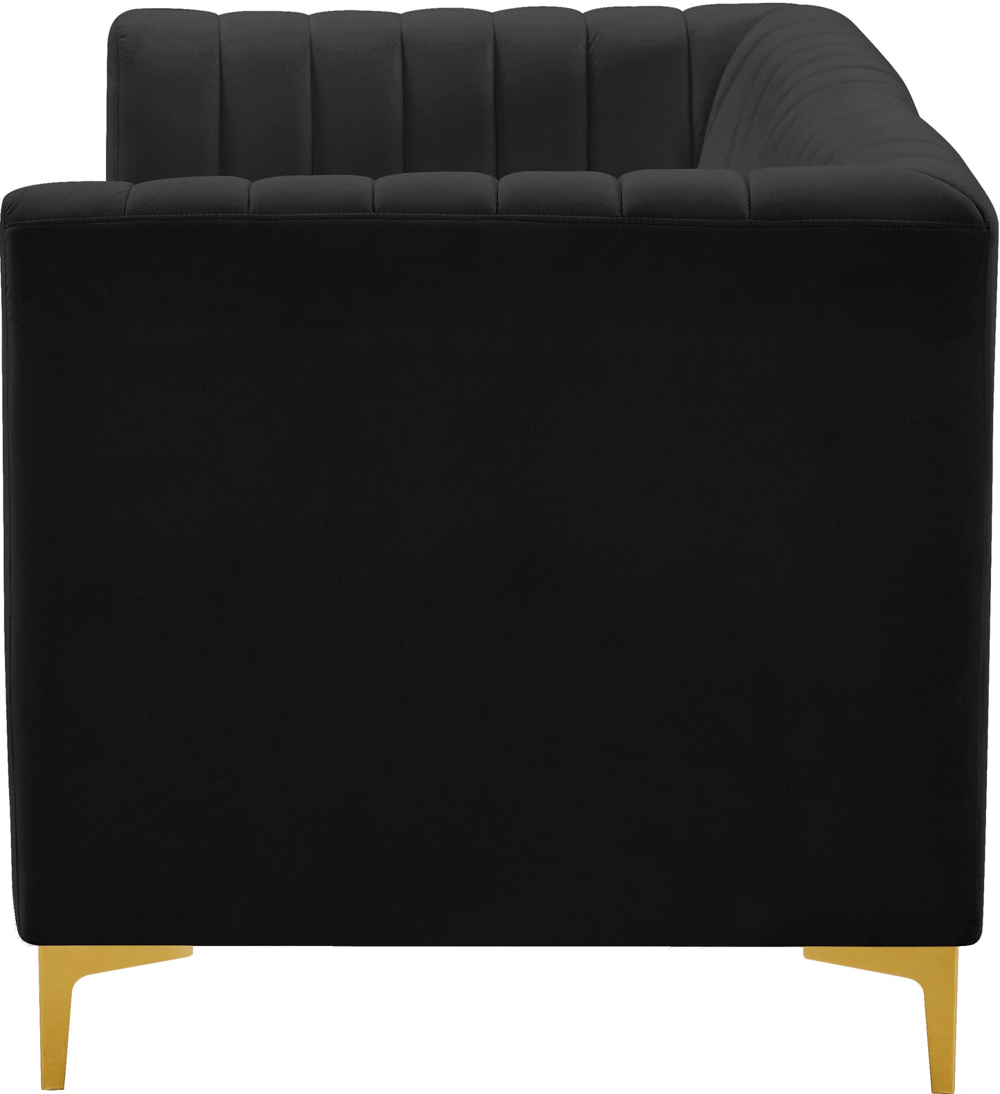 julia black velvet modular sofa s67