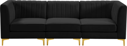 Julia Black Velvet Modular Sofa S93