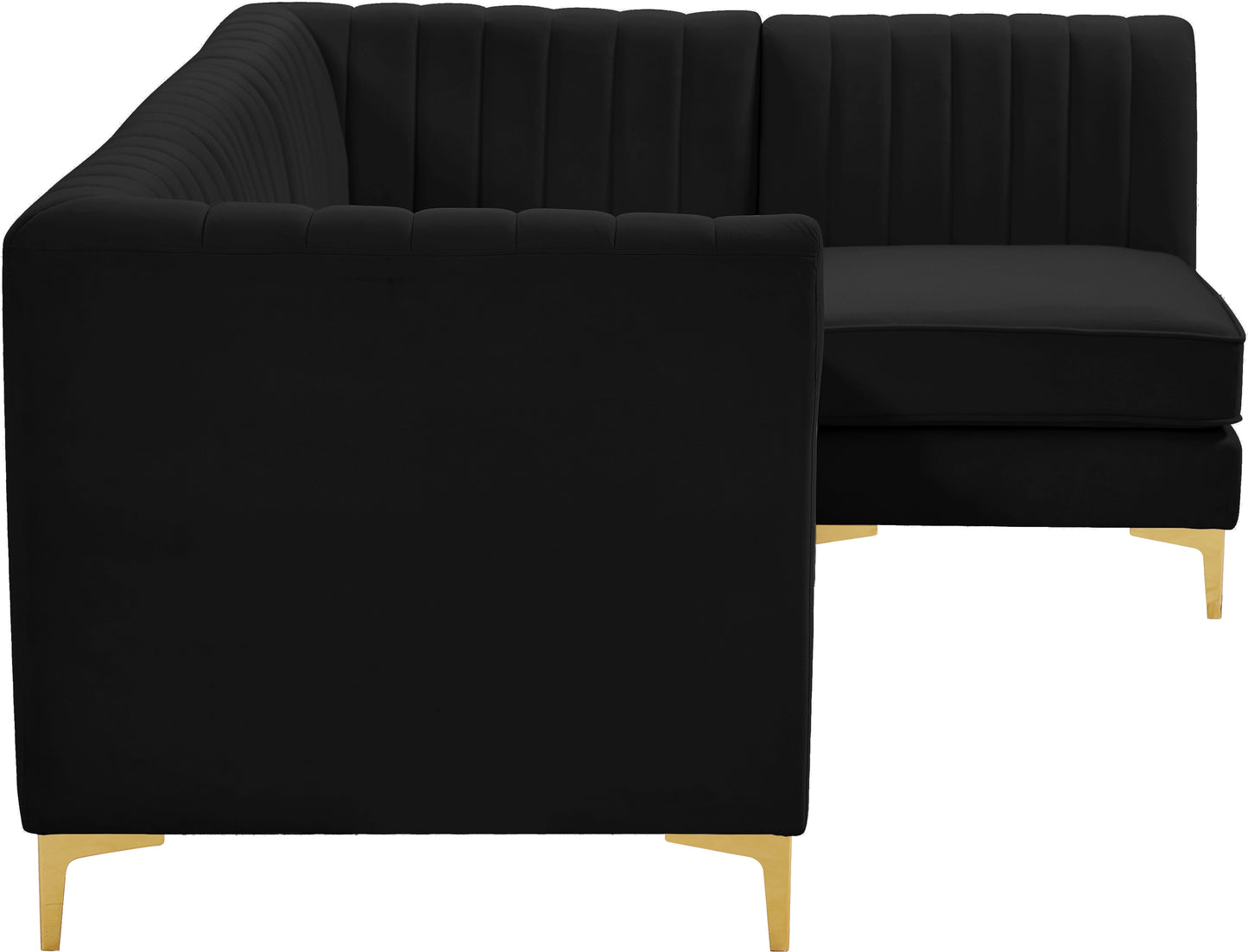 julia black velvet modular sectional sec4a