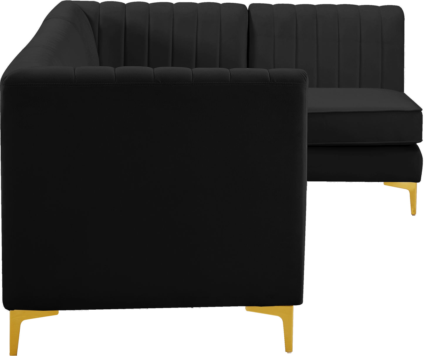 julia black velvet modular sectional sec5b