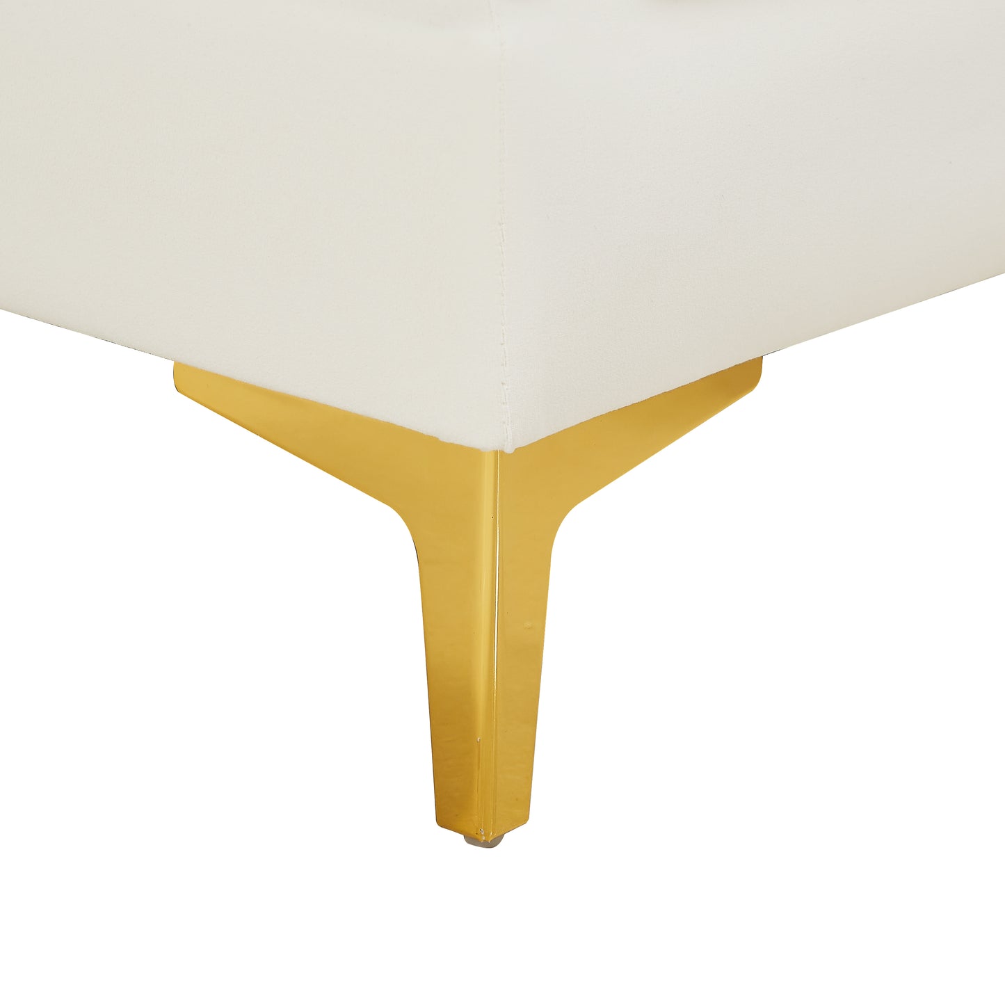 julia cream velvet armless chair armless