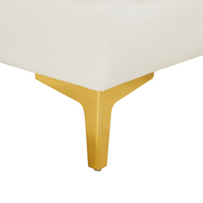 Julia Cream Velvet Armless Chair Armless