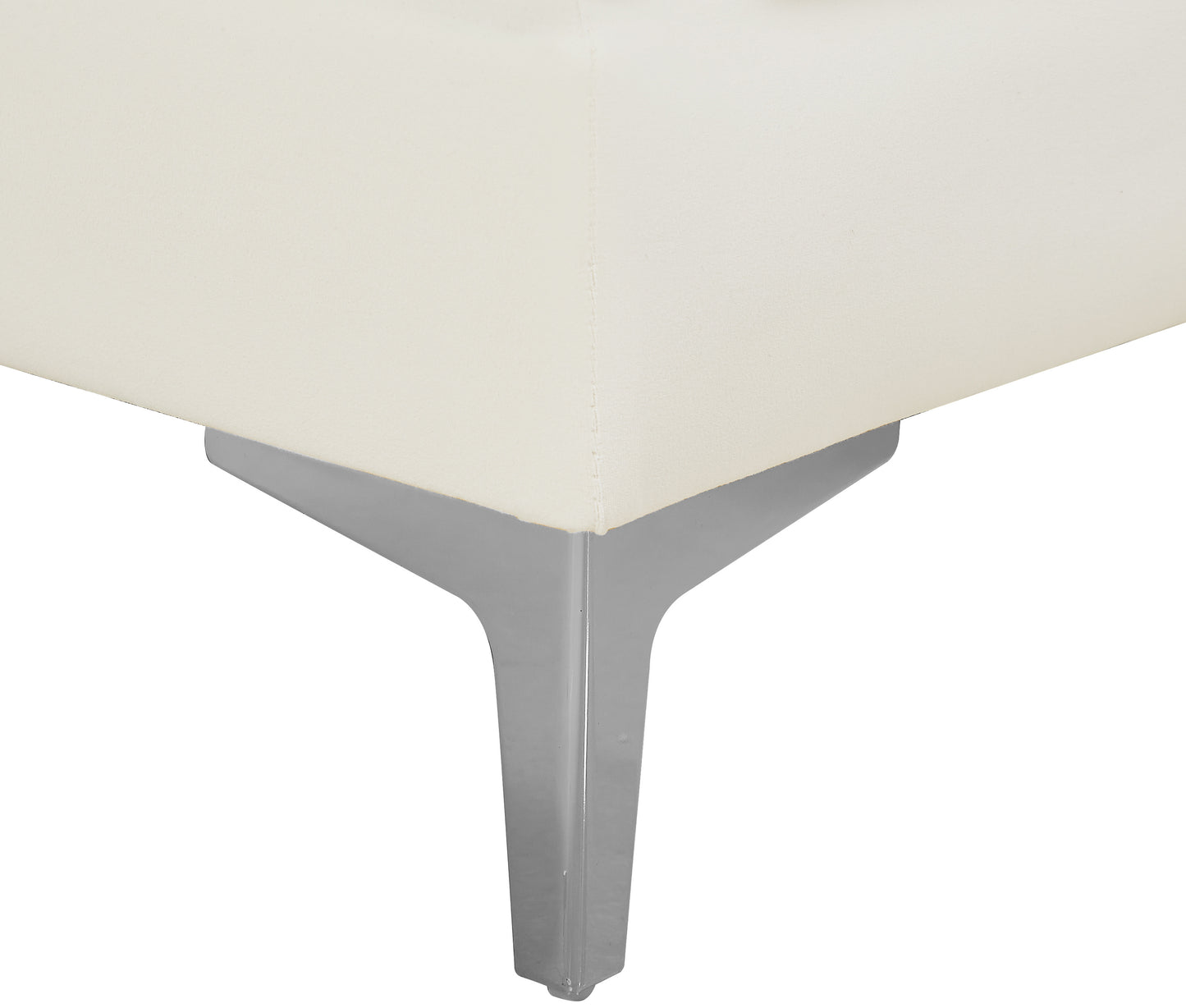 julia cream velvet armless chair armless